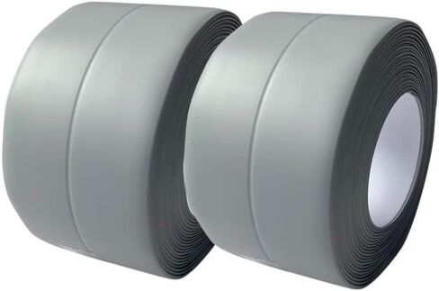 3 Rolls Self-Adhesive Caulk Tape - Waterproof Peel and Stick Sealing Strip (1.5"x10.5 Ft, Brown) for Bathtub, Shower, Sink, Toilet Edge Protector & Kitchen Countertop - No Mess Alternative to Caulking in Kuwait