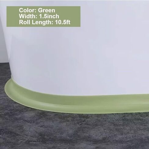 3 Rolls Self-Adhesive Caulk Tape - Waterproof Peel and Stick Sealing Strip (1.5"x10.5 Ft, Brown) for Bathtub, Shower, Sink, Toilet Edge Protector & Kitchen Countertop - No Mess Alternative to Caulking in Kuwait