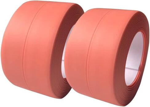 3 Rolls Self-Adhesive Caulk Tape - Waterproof Peel and Stick Sealing Strip (1.5"x10.5 Ft, Brown) for Bathtub, Shower, Sink, Toilet Edge Protector & Kitchen Countertop - No Mess Alternative to Caulking in Kuwait