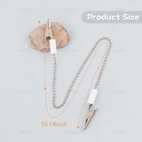 AUEAR, 6 Pack Napkin Clips Metal Dental Bib Clips Napkin Chain Bib Holder Napkin Fixing Clips Chain Lanyard Napkin Holder Flexible for Adult (6 Colors) in Saudi Arabia