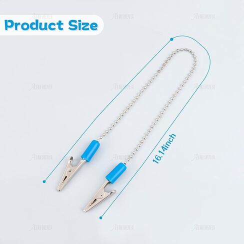 AUEAR, 6 Pack Napkin Clips Metal Dental Bib Clips Napkin Chain Bib Holder Napkin Fixing Clips Chain Lanyard Napkin Holder Flexible for Adult (6 Colors) in Kuwait