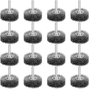 Bokon 16 Pcs Wire Wheel Brush 2 Inch Heavy Duty Wire Brush Drill Attachments Steel Brush for Drill Wire Brush for Rust Corrosion Paint Removal, 0.0118" Carbon Steel Wire, 1/4" Mounted Stem, 20000RPM in Kuwait