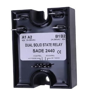 WQSING D2440DE Dual Solid State Relay SSR 17-32VDC Input 280VAC 40A Compatible with Crydom Zero-Crossing Resistive Loads in Kuwait