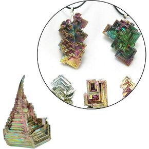 Wixine 1Pcs Rainbow Titanium Bismuth Specimen Mineral Gemstone Crystal Mineral Rock in Kuwait