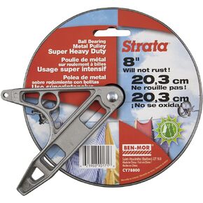 Strata Ball Bearing Style Clothesline Pulley - 8'' Heavy Duty Metal, Rustproof Silver for Outdoor Laundry Drying, Line Pulley for Clothes, Coats, Blankets, and More in Saudi Arabia