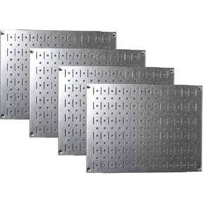Pegboard Wall Organizer Tiles - Wall Control Modular Beige Metal Pegboard Tiling Set - (4) 12in Tall x 16in Wide Tan Cream Colored Peg Board Panel Wall Storage Tiles - Easy to Install (Beige) in Saudi Arabia