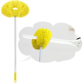 Hoolerry Ceiling Fan Cleaner Duster Reusable Microfiber Blade Cleaning Tool with Extension Pole Washable Extendable 13 to 49.7 Inch for Cleaning High Ceiling Cobweb Furniture Window Top(Blue)
