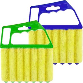 2 Pcs Blind Cleaner - Washable Window Blind Cleaner Duster Tool, Hand-Held Blind Duster for Wood Dlinds Mini Duster Brush Blind Dust Cleaner Venetian Shades Brush Window Air Conditioner Duster Dirt