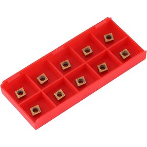 10Pcs CNC Carbide Insert Cutter Indexable Lathe Milling Inserts Turning Tools,Carbide Tips Inserts Blade Cutter Lathe Turning Tool with Box in Saudi Arabia