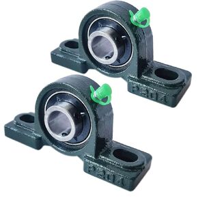 2 Pack UCP205-16 Pillow Block Mounted Ball Bearing - 1" Bore - Solid Cast Iron Base - Self Aligning