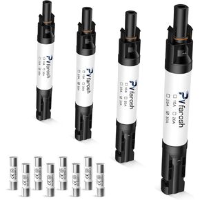 10A Solar Fuse Connector IP68 Waterproof 1000V in line Fuse Holder 10A Male and Female Connector Waterproof in Line Fuse Holder Contains 4 fuses 2 Solar 10A 2PCS in Kuwait