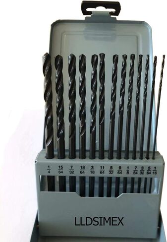 13 قطعة 1/16"-1/4" x 64ths 15.24 سم مجموعة مثقاب تمديد طويلة للطائرات. in Saudi Arabia