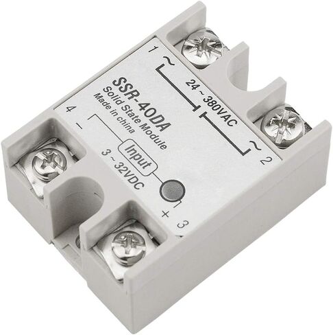 XINGYHENG 2Pcs SSR-40DA Single-Phase DC Solid State Relay Module Load 24-380VAC Controlled Module Input 3-32V DC for Industrial Automation Process in Kuwait