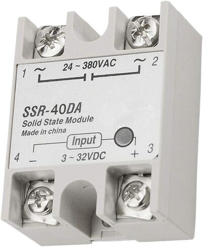 XINGYHENG 2Pcs SSR-40DA Single-Phase DC Solid State Relay Module Load 24-380VAC Controlled Module Input 3-32V DC for Industrial Automation Process in Kuwait