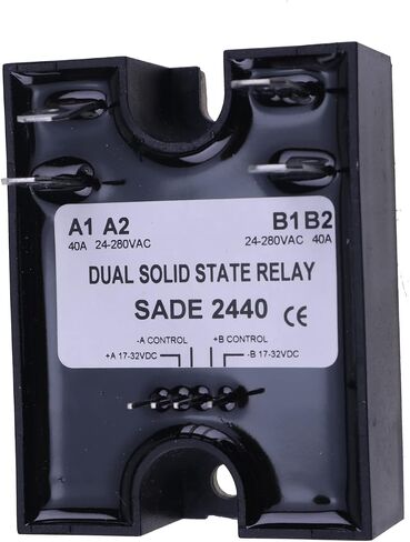 WQSING D2440DE مرحل الحالة الصلبة المزدوج SSR 17-32VDC إدخال 280VAC 40A متوافق مع أحمال مقاومة Crydom Zero-Crossing in Saudi Arabia