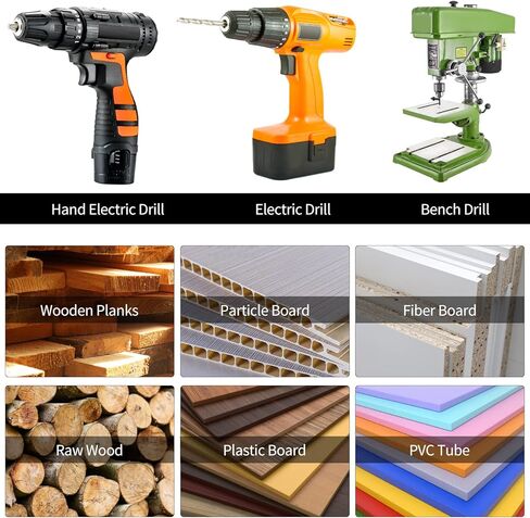 23pcs Woodworking Chamfer Drilling Tool Set, Including 7pcs 3-Point Countersink Drill Bit, 8pcs Wood Plug Cutters, 6pcs Countersink Drill Bits, 1pcs L-Wrench, 1pcs Center Punch for Wood in Kuwait