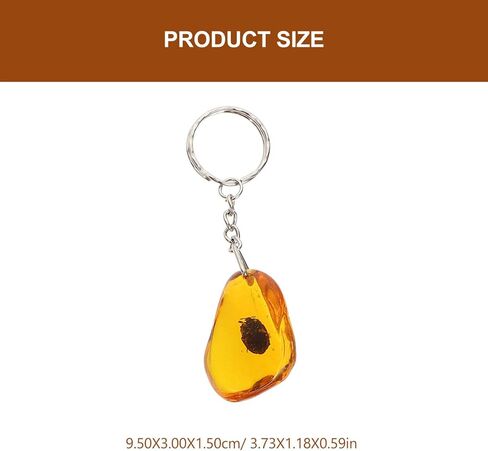 Balacoo 12 قطعة سلسلة مفاتيح على شكل حشرة كهرمانية، سلسلة مفاتيح على شكل حشرة كهرمانية من الكهرمان، سلسلة مفاتيح DIY على شكل حشرة، حلقة مفاتيح أنيقة، قلادة كيرينغ in Kuwait