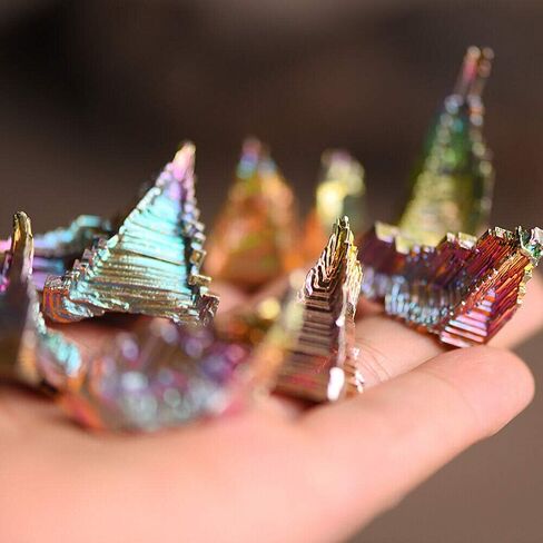 Wixine 1Pcs Rainbow Titanium Bismuth Specimen Mineral Gemstone Crystal Mineral Rock in Kuwait