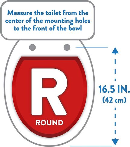 مقعد مرحاض خشبي مستدير من كلوروكس مع مفصلات سهلة الإزالة، تصميم خالٍ من الاهتزاز ‎16.54 × 16.5 × 0.99 بوصة in Kuwait