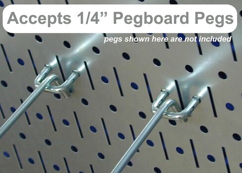 بلاط منظم للحائط من Pegboard - مجموعة بلاط Pegboard معدنية سوداء وحدات للتحكم في الحائط - أربعة بلاطات تخزين حائطية بطول 30.48 سم × عرض 40.64 سم - سهلة التركيب (أسود) in Saudi Arabia