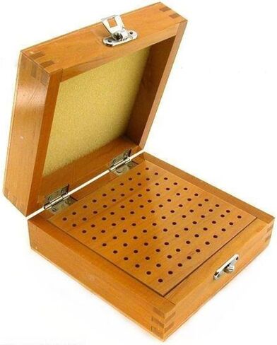 100 Hole Wood Bur Storage Box Mandrel Drill Bench Tool in Saudi Arabia