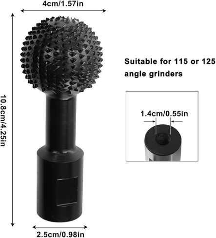 2 قطعة من مثقاب دوار مع خيوط 1.43 سم لطاحونة زاوية 115 أو 125، ونحت الخشب لنحت نحت التلميع والنقش (أسود وفضي) in Kuwait