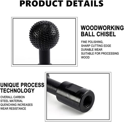 2 قطعة من مثقاب دوار مع خيوط 1.43 سم لطاحونة زاوية 115 أو 125، ونحت الخشب لنحت نحت التلميع والنقش (أسود وفضي) in Kuwait