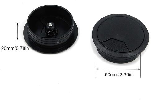 Desk Grommet, 2-3/4 Inch Plastic Desk Cord Cable Hole Cover Grommet -Black (Pack of 20) in Kuwait