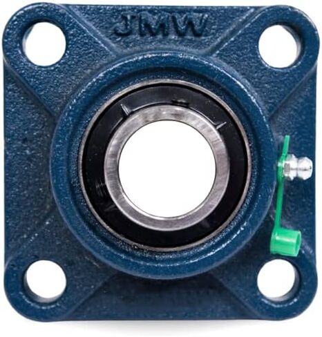 محمل وسادة Jeremywell UCF205-16 (4 عبوات)، تجويف 1 بوصة، مثبت على شفة بأربعة مسامير، قاعدة صلبة، محاذاة ذاتية، مربع in Kuwait