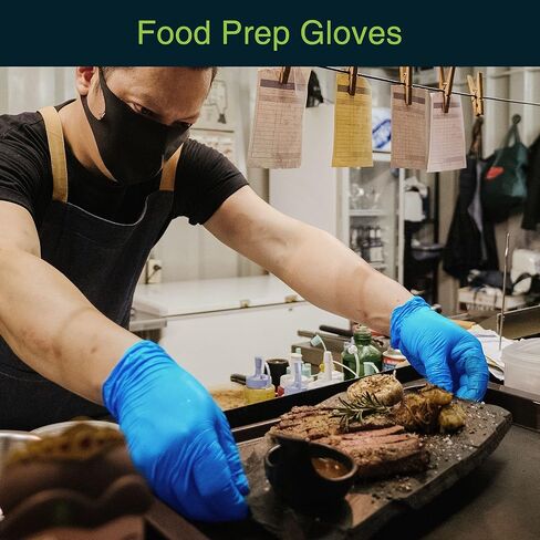 قفازات فيفث بلس زرقاء من الفينيل للاستعمال مرة واحدة - قفازات فحص طبي خالية من البودرة واللاتكس in Kuwait