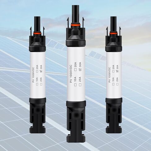 10A Solar Fuse Connector IP68 Waterproof 1000V in line Fuse Holder 10A Male and Female Connector Waterproof in Line Fuse Holder Contains 4 fuses 2 Solar 10A 2PCS in Kuwait