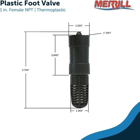 ميريل صمام فحص وقدم بلاستيكي من ام اف جي، 1 انش اف بي تي، 200 باوند لكل انش مربع in Kuwait
