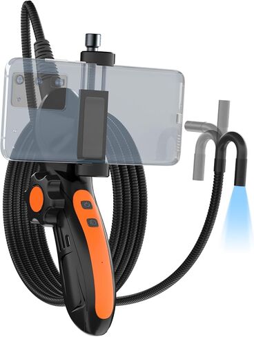 منظار مفصلي ثنائي الاتجاه مع ضوء، منظار داخلي صناعي من زيلترون مع راس كاميرا مفصلية 0.32 انش، كاميرا فحص كيبل عنق معقوفة شبه صلبة بطول 5 قدم لميكانيكا السيارات in Kuwait