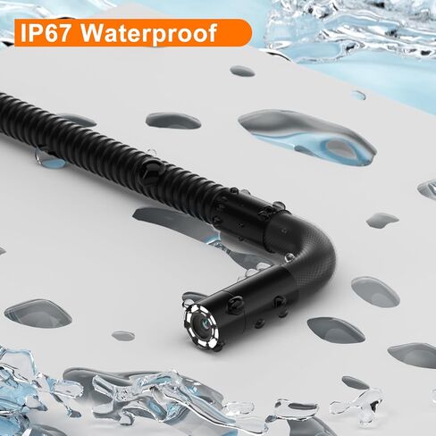 منظار مفصلي ثنائي الاتجاه مع ضوء، منظار داخلي صناعي من زيلترون مع راس كاميرا مفصلية 0.32 انش، كاميرا فحص كيبل عنق معقوفة شبه صلبة بطول 5 قدم لميكانيكا السيارات in Kuwait