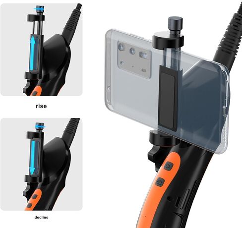 منظار مفصلي ثنائي الاتجاه مع ضوء، منظار داخلي صناعي من زيلترون مع راس كاميرا مفصلية 0.32 انش، كاميرا فحص كيبل عنق معقوفة شبه صلبة بطول 5 قدم لميكانيكا السيارات in Kuwait