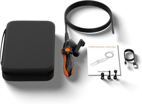 منظار مفصلي ثنائي الاتجاه مع ضوء، منظار داخلي صناعي من زيلترون مع راس كاميرا مفصلية 0.32 انش، كاميرا فحص كيبل عنق معقوفة شبه صلبة بطول 5 قدم لميكانيكا السيارات in Kuwait