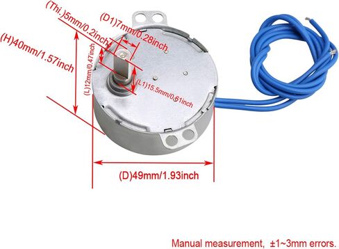 محرك متزامن بعمود مسطح واحد CNBTR AC110V 4-5 دورة في الدقيقة ملحق ذاتي الصنع (طول العمود: 15.5 ملم قطر العمود: 7 ملم) in Kuwait