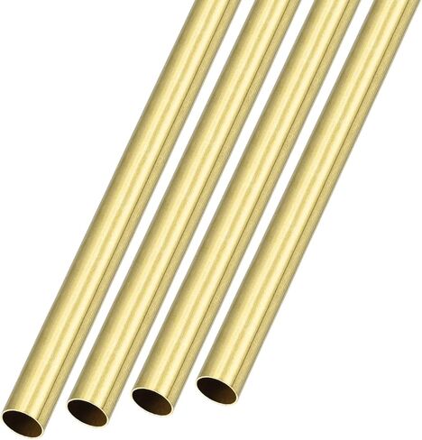 METALLIXITY Brass Tube (5.5mm OD x 0.2mm Wall T x 300mm L) 4Pcs, Straight Tubing - for Home Furnishing, Machinery, DIY Handicraft in Saudi Arabia
