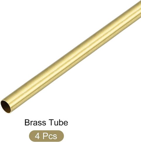 METALLIXITY Brass Tube (5.5mm OD x 0.2mm Wall T x 300mm L) 4Pcs, Straight Tubing - for Home Furnishing, Machinery, DIY Handicraft in Saudi Arabia