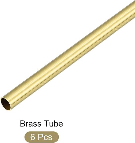 METALLIXITY Brass Tube (5.5mm OD x 0.25mm Wall T x 300mm L) 6Pcs, Straight Tubing - for Home Furnishing, Machinery, DIY Handicraft in Saudi Arabia