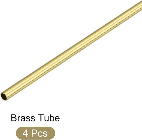 أنبوب نحاسي من ميتاليكسيتي (3 مم OD × 0.25 مم طول الجدار × 300 مم طول) 4 قطع، أنابيب مستقيمة - للتأثيث المنزلي، والآلات، والحرف اليدوية اليدوية in Kuwait