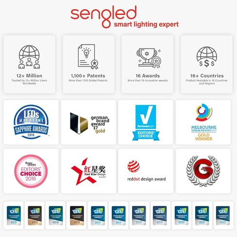 لمبة الإضاءة الذكية Sengled مع جهاز التحكم عن بعد، S1 الاقتران التلقائي مع أجهزة Alexa، مصابيح الإضاءة الدافئة، مصابيح الإضاءة الذكية التي تعمل مع Alexa، إضاءة المنزل الذكي لشبكة Bluetooth، ما يعادل 60W، 800LM، 4 عبوات in Kuwait
