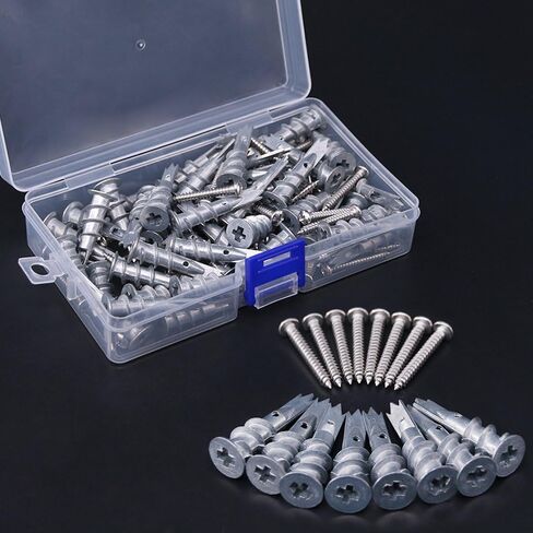 Hilitchi 100pcs Premium Quality Zinc Self-Drilling Drywall Anchor with Screw Kit in Saudi Arabia