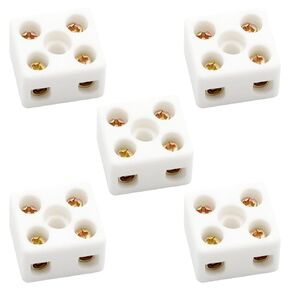 GUBCUB Terminal Block Set, 7 Pieces 12 Position Dual Row Terminal Strip Electrical Barrier Wire Connector Block, 10A 380V