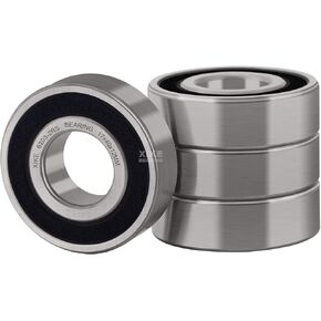 XiKe 4 Pcs 6203-2RS Double Rubber Seal Bearings 17x40x12mm,Pre-Lubricated and Stable Performance and Cost Effective, Deep Groove Ball Bearings.