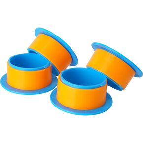 OVOV Stretch Wrap Dispenser 2 Pair Plastic Hand Saver Fit for 3" Core Shrink Wrap Holder (Blue) Free