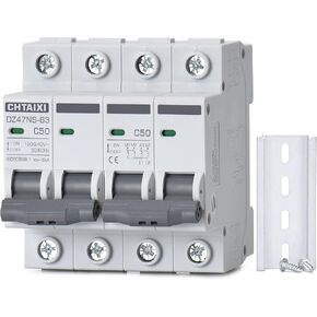 Chtaixi Manual Transfer Switch, 20 Amp 120V/240V AC Dual 1-Pole DIN Rail Mount RV Transfer Switch, Single-Side Interlock Circuit Breaker MTS D1P C20
