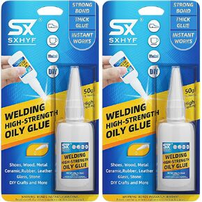 Welding High-Strength Oily Glue - 4 Packs Universal Super Glue Gel, Instant Bonding in 10 Seconds, Strong Adhesion, Repairs Last A Long Time, Plastic Glue for Metal, Plastic, Wood, Ceramics, Leather