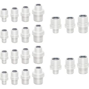 22 Pcs Water Purifier Fitting,Male Thread Water Purifier Push To Connect Tube Fitting,Water Purifiers Quick Connector for RO Reverse Osmosis Water Filter Fittings in Saudi Arabia
