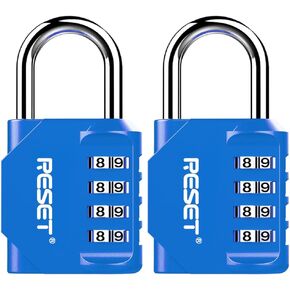 RESET-060 4 Digit Combination Lock Outdoor Padlock for School Gym Sports Locker Fence Toolbox Gate Suitcase Hasp Pink